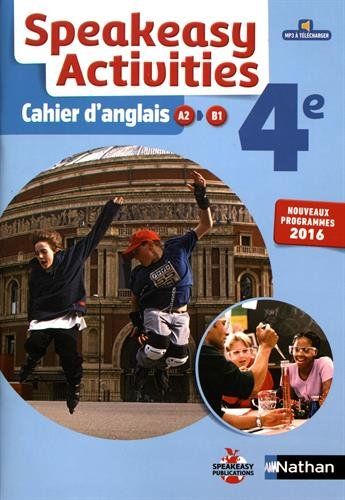 Produktbild: Speakeasy Activities ; Cahier D'anglais ; 4eme (edition 2016)