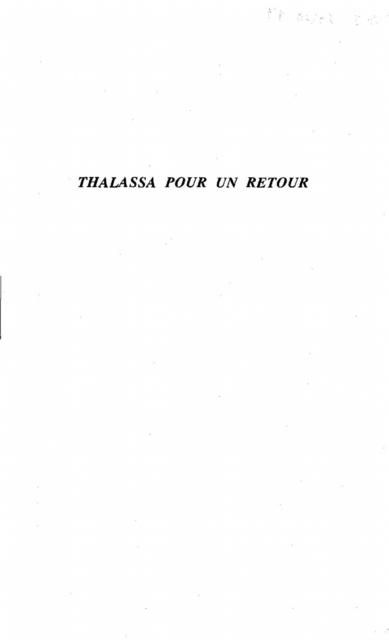 Produktbild: Thalassa Pour Un Retour