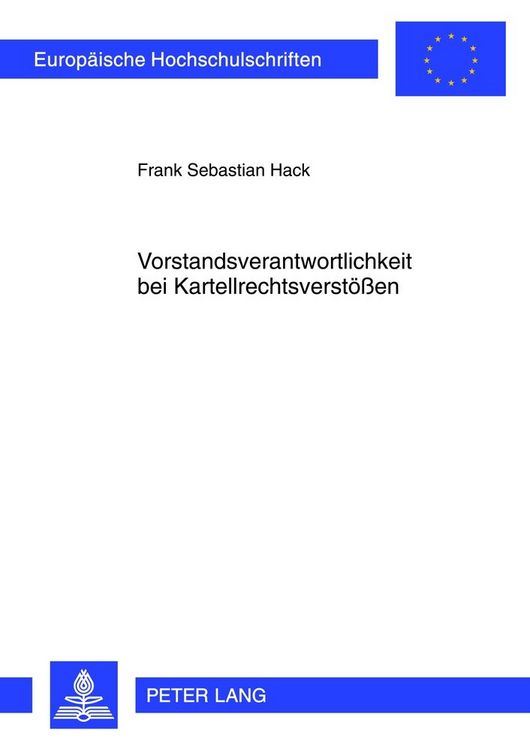 Produktbild: Vorstandsverantwortlichkeit bei Kartellrechtsverst&ouml;&szlig;en