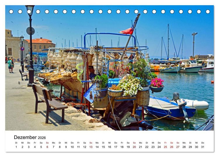 Produktbild: Farbenfrohe Boote in kristallklarem Wasser (Tischkalender 2026 DIN A5 quer), CALVENDO Monatskalender