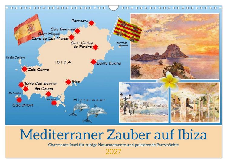 Produktbild: Mediterraner Zauber auf Ibiza (Wandkalender 2027 DIN A3 quer), CALVENDO Monatskalender