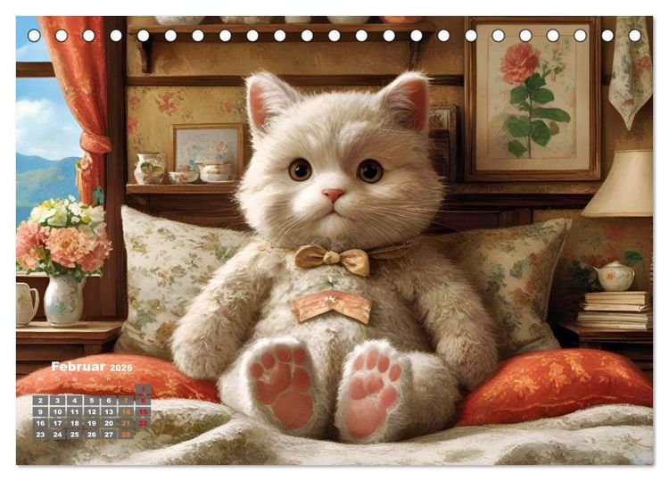 Produktbild: Kuscheliges & Knuddeliges (Tischkalender 2026 DIN A5 quer), CALVENDO Monatskalender