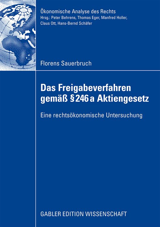 Produktbild: Das Freigabeverfahren gem&auml;&szlig; &sect; 246a Aktiengesetz