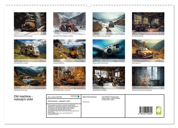Produktbild: Old machine - nobody's child (High Quality Premium Wall Calendar 2026 DIN A2 landscape),CALVENDO 12 Month Wall Calendar