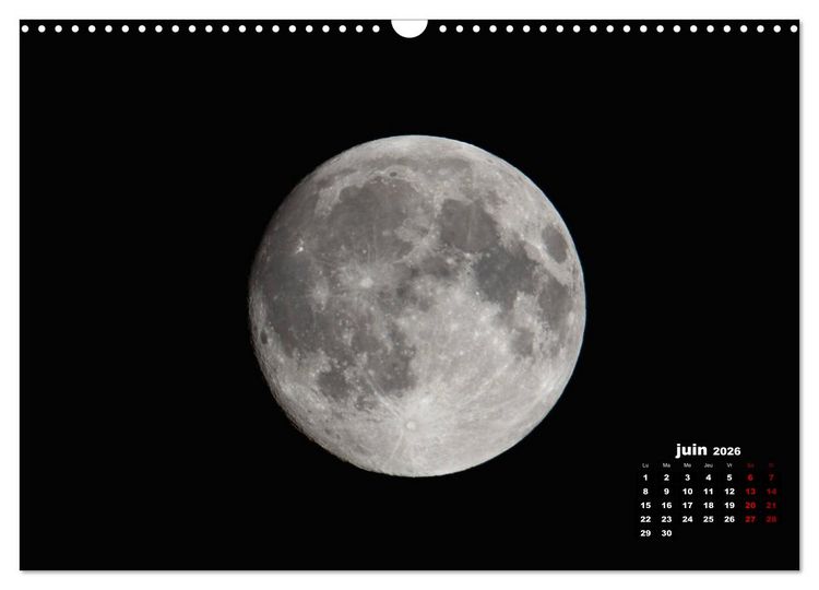 Produktbild: Phases de la lune (Calendrier mural 2026 DIN A3 vertical), CALVENDO calendrier mensuel