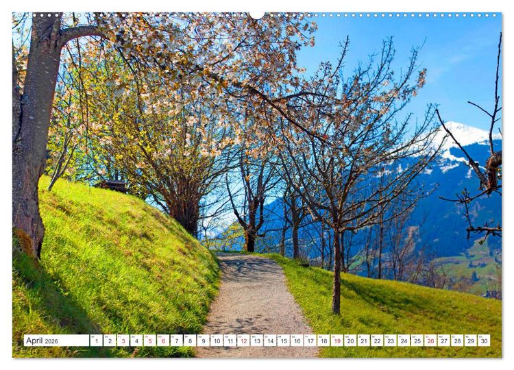 Produktbild: Gr&uuml;&szlig;e aus Bad Hofgastein (hochwertiger Premium Wandkalender 2026 DIN A2 quer), Kunstdruck in Hochglanz