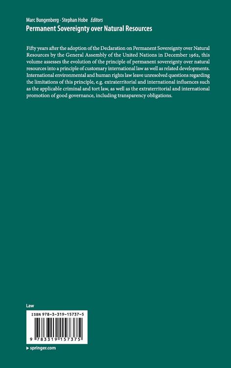 Produktbild: Permanent Sovereignty over Natural Resources