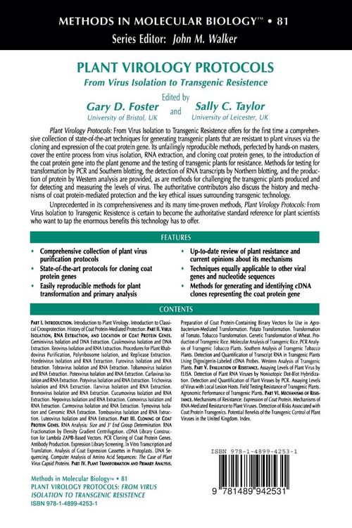 Produktbild: Plant Virology Protocols