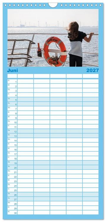 Produktbild: Familienplaner 2027 - Moin Borkum mit 5 Spalten (Wandkalender, 21 x 45 cm) CALVENDO