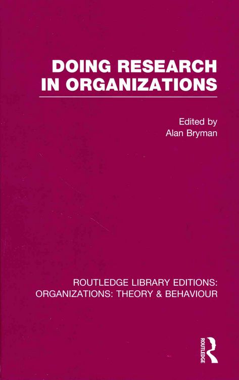 Produktbild: Doing Research in Organizations (RLE
