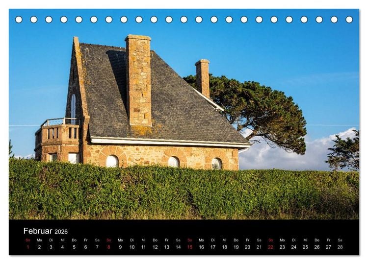 Produktbild: Unterwegs in der Bretagne (Tischkalender 2026 DIN A5 quer), CALVENDO Monatskalender
