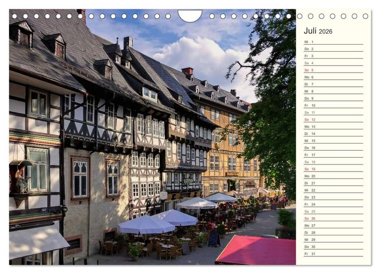 Produktbild: Goslar - Hanse- und Kaiserstadt im Harz (Wandkalender 2026 DIN A4 quer), CALVENDO Monatskalender