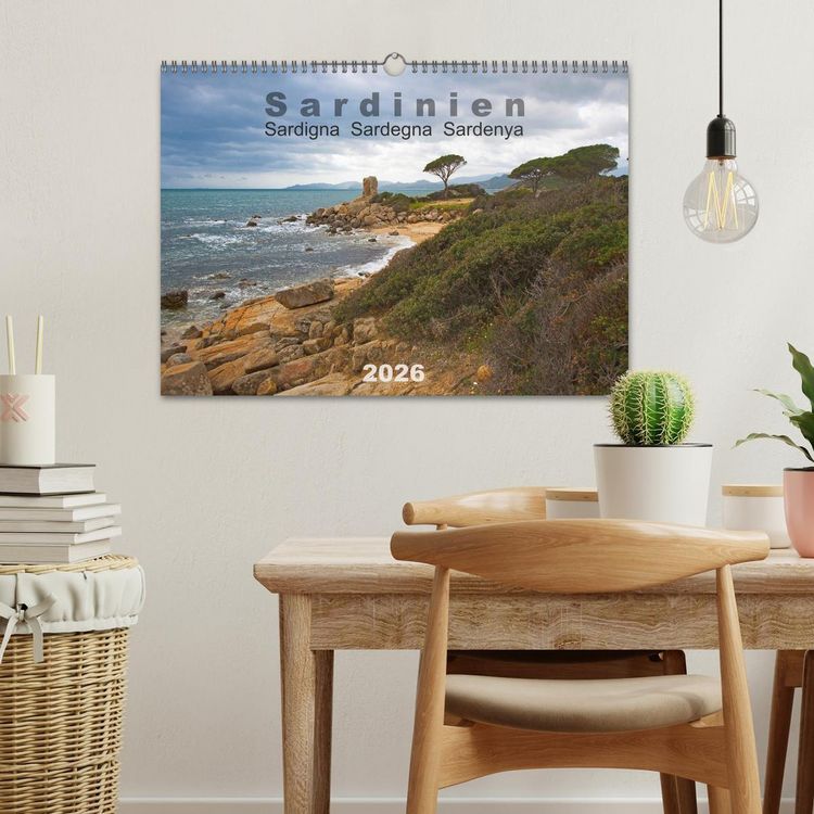 Produktbild: Sardinien Sardigna Sardegna Sardenya 2026 (Wandkalender 2026 DIN A3 quer), CALVENDO Monatskalender