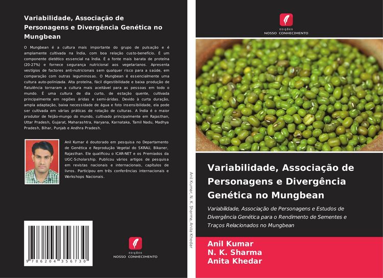Produktbild: Variabilidade, Associa&ccedil;&atilde;o de Personagens e Diverg&ecirc;ncia Gen&eacute;tica no Mungbean