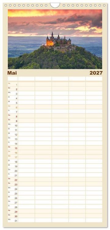 Produktbild: Familienplaner 2027 - Faszination Schw&auml;bische Alb mit 5 Spalten (Wandkalender, 21 x 45 cm) CALVENDO