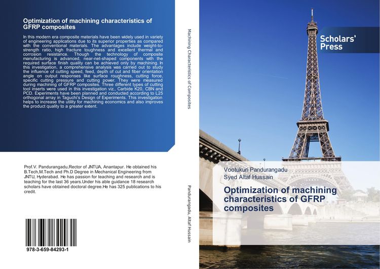 Produktbild: Optimization of machining characteristics of GFRP composites