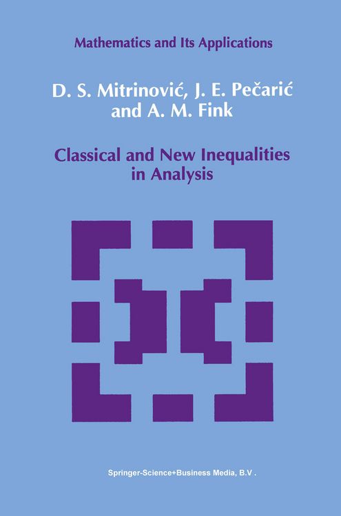 Produktbild: Classical and New Inequalities in Analysis
