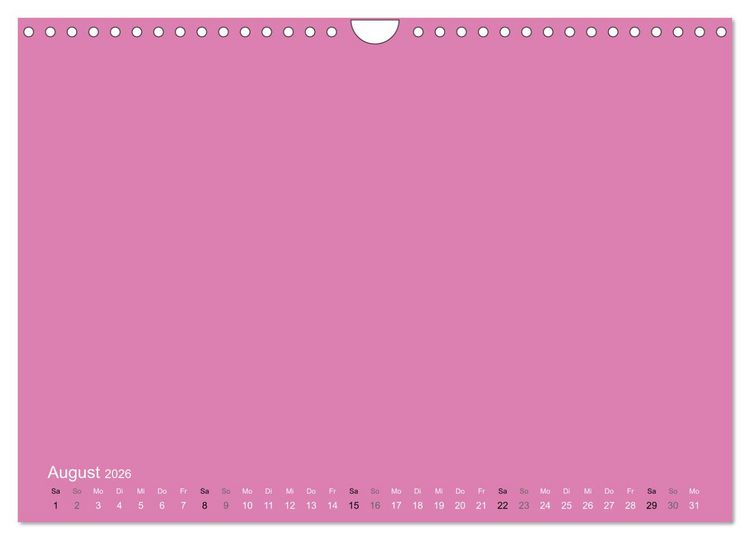 Produktbild: Bastelkalender - Pink (Wandkalender 2026 DIN A4 quer), CALVENDO Monatskalender