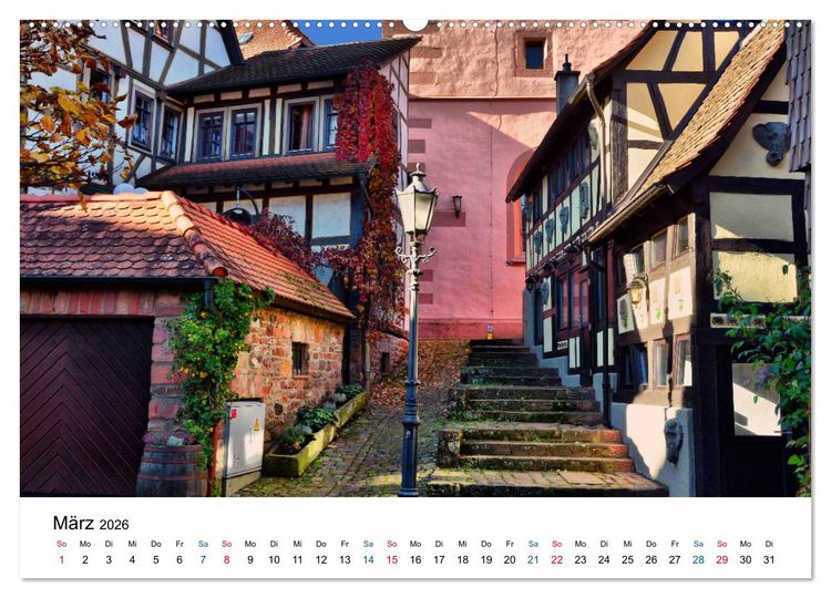 Produktbild: Michelstadt - Fachwerkromantik im Odenwald (hochwertiger Premium Wandkalender 2026 DIN A2 quer), Kunstdruck in Hochglanz