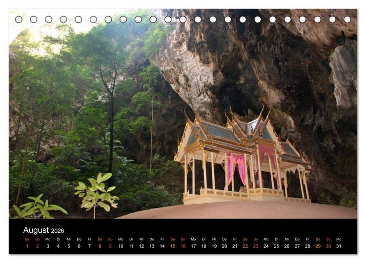 Produktbild: Erlebe Thailand (Tischkalender 2026 DIN A5 quer), CALVENDO Monatskalender