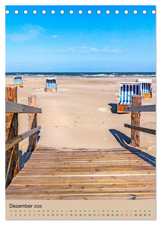 Produktbild: NORDSEEFLAIR - St. Peter Ording und Westerhever (Tischkalender 2026 DIN A5 hoch), CALVENDO Monatskalender