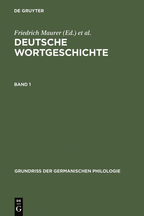 Produktbild: Deutsche Wortgeschichte. Band 1