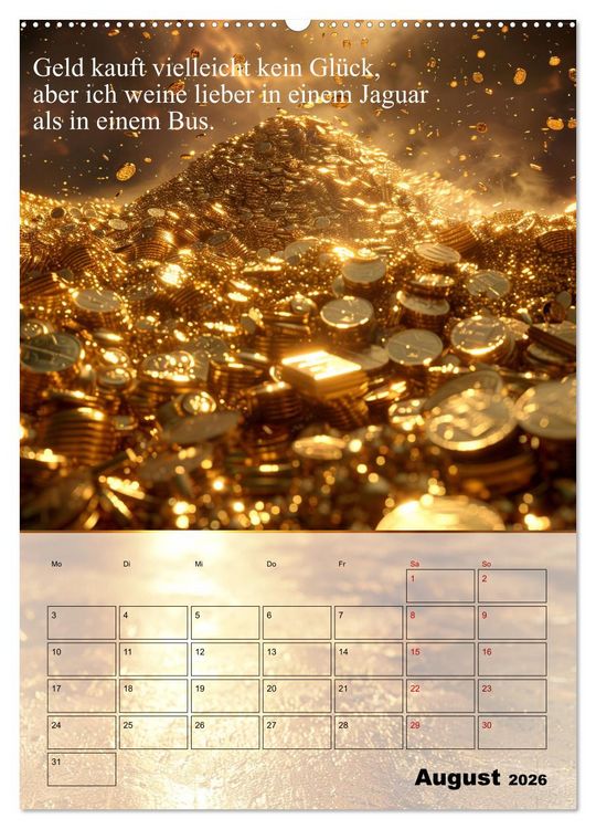 Produktbild: Der Geld-Anlock-Kalender (hochwertiger Premium Wandkalender 2026 DIN A2 hoch), Kunstdruck in Hochglanz