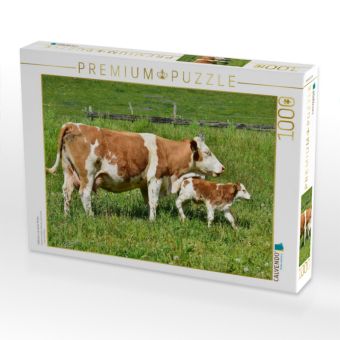 Produktbild: CALVENDO Puzzle K&auml;lbchen mit seiner Mutter | 1000 Teile Lege-Gr&ouml;&szlig;e 64x48cm Foto-Puzzle f&uuml;r gl&uuml;ckliche Stunden