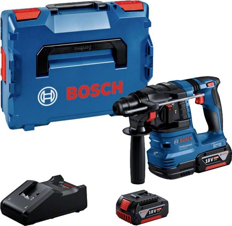 Produktbild: Bosch Professional GBH 18V-22 SDS-Plus-Akku-Bohrhammer 18 V 4 Ah Li-Ion inkl. 2. Akku, inkl. Ladeger&auml;t, inkl. Koffer