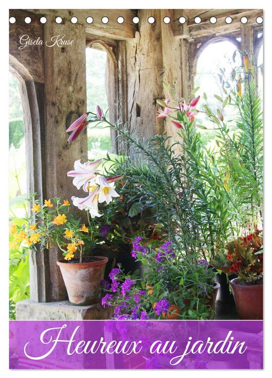 Produktbild: Heureux au jardin (Calendrier de bureau 2026 DIN A5 horizontal), CALVENDO calendrier mensuel