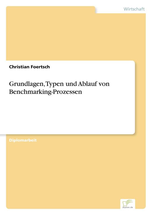 Produktbild: Grundlagen, Typen und Ablauf von Benchmarking-Prozessen