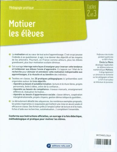 Produktbild: Motiver les &eacute;l&egrave;ves : 20 pratiques pour enseigner autrement