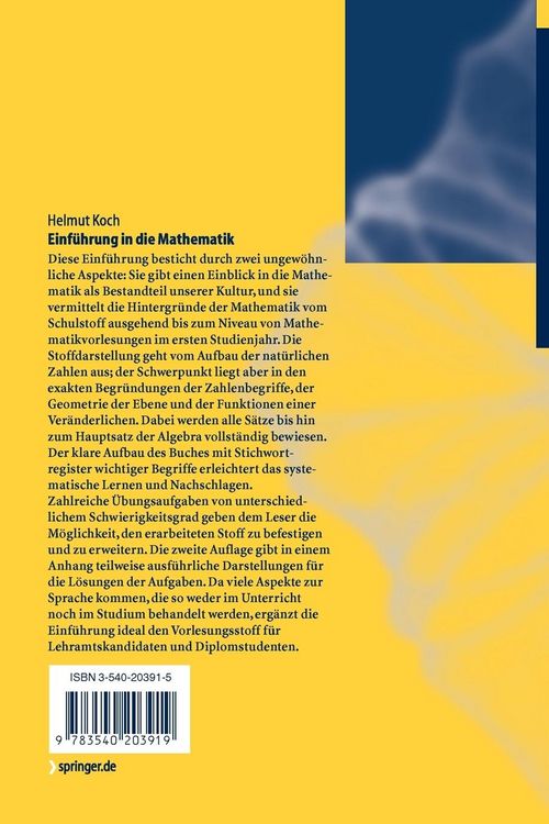 Produktbild: Einf&uuml;hrung in die Mathematik