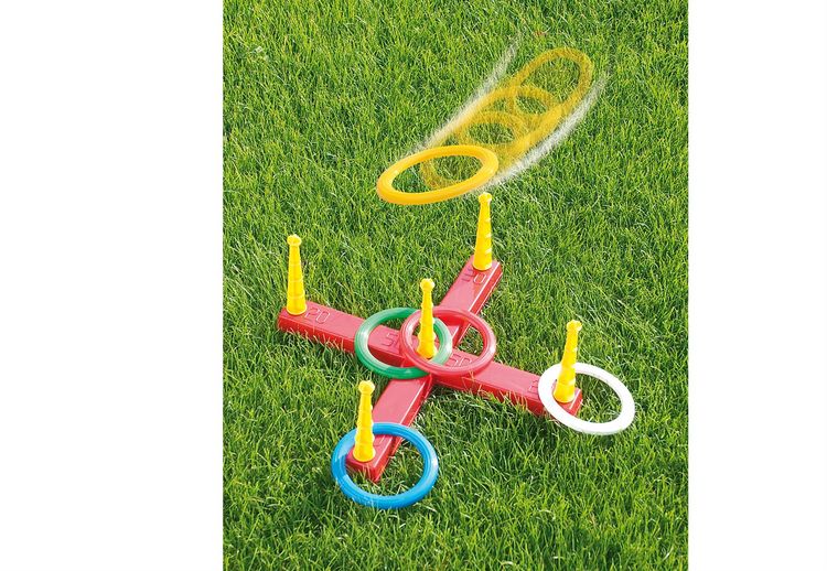 Produktbild: Kreuz-Ringwurfspiel mit 5 Ringen
