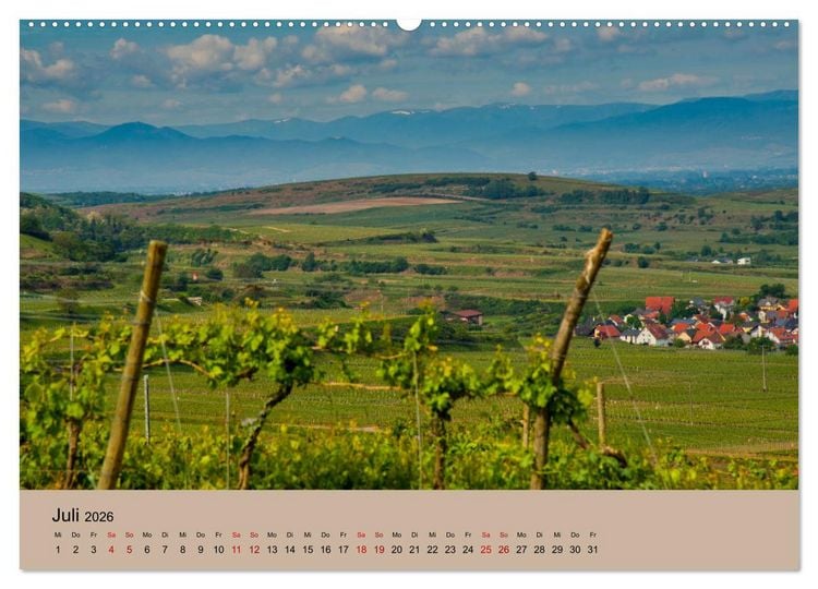 Produktbild: Kaiserstuhlblicke (Wandkalender 2026 DIN A2 quer), CALVENDO Monatskalender