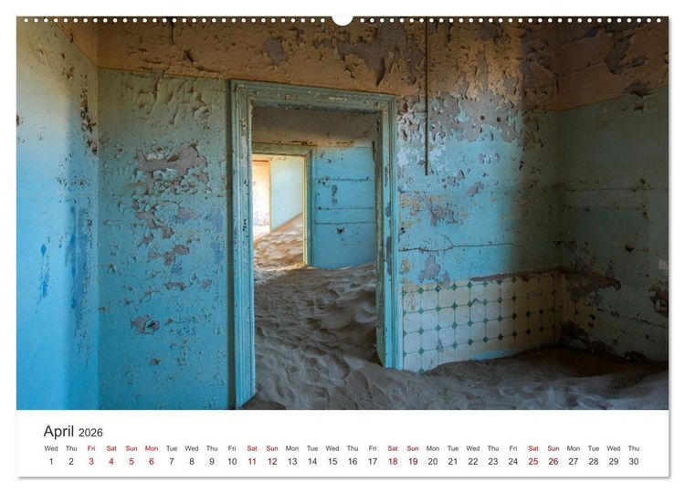 Produktbild: Kolmanskop Sand storm in town (Wall Calendar 2026 DIN A2 landscape), CALVENDO 12 Month Wall Calendar