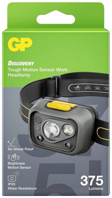 Produktbild: GP Discovery GPDISHLCW54BL119 LED Stirnlampe batteriebetrieben 375lm 26h GPDISHLCW54BL119
