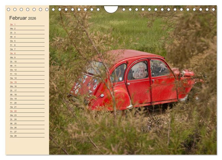 Produktbild: Citro&euml;n 2CV - Ente rot (Wandkalender 2026 DIN A4 quer), CALVENDO Monatskalender