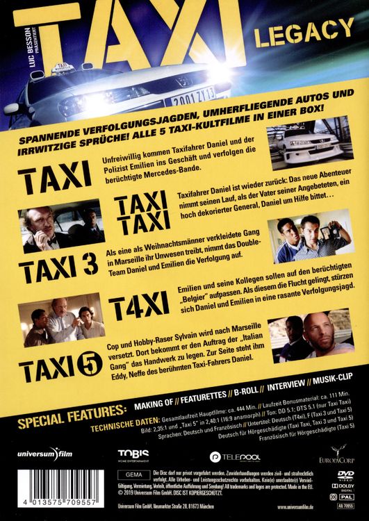 Produktbild: Taxi Legacy - 5-Movie Collection [5 DVDs]