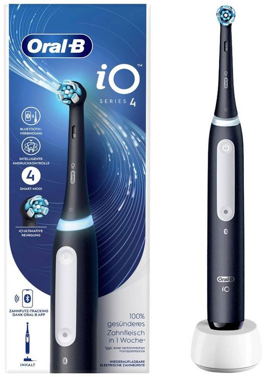 Produktbild: Oral-B iO Series 4 141502 Elektrische Zahnb&uuml;rste Rotierend/Oszilierend Schwarz