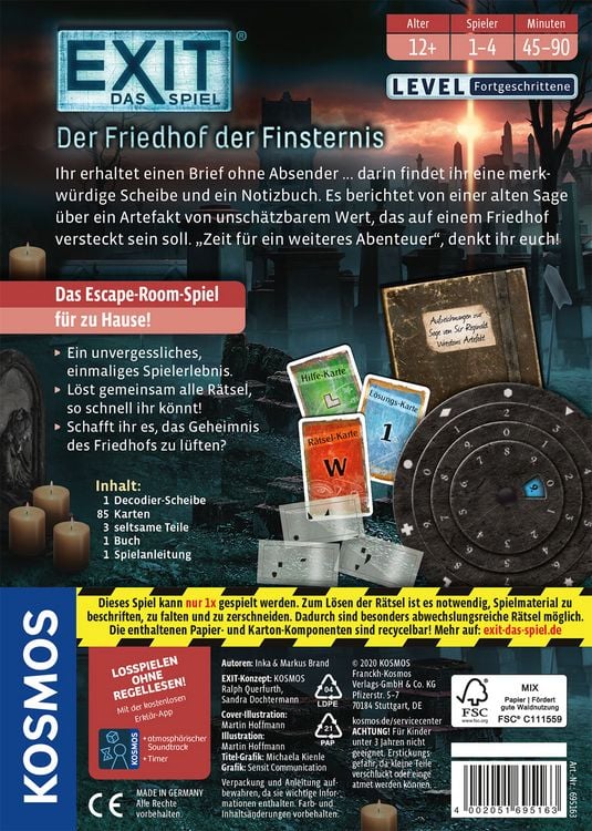 Produktbild: KOSMOS - EXIT® - Das Spiel - Der Friedhof der Finsternis