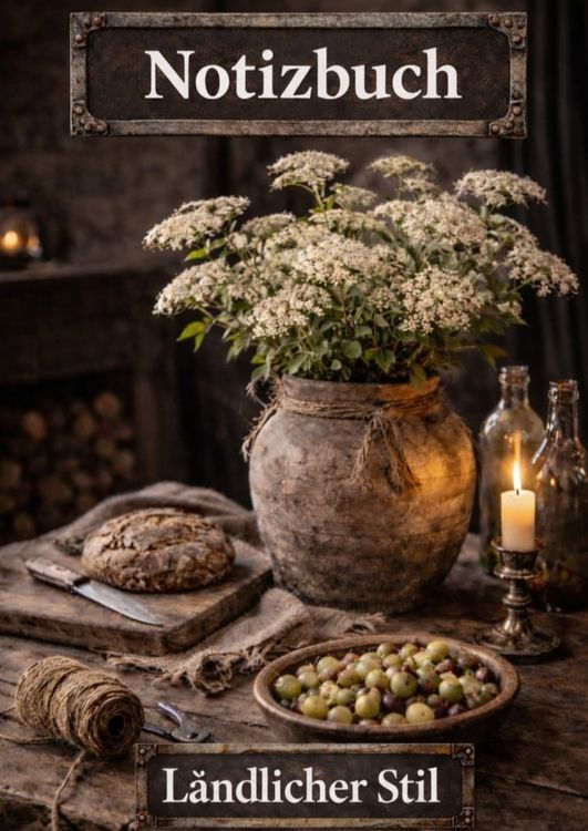 Produktbild: Notizbuch, L&auml;ndlicher Stil
