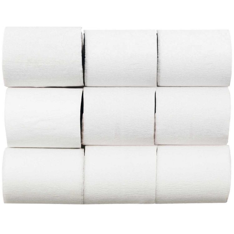 Produktbild: Kreppb&auml;nder, Wei&szlig;, MIX, 9 Stk, 5,5 cm x 10 m