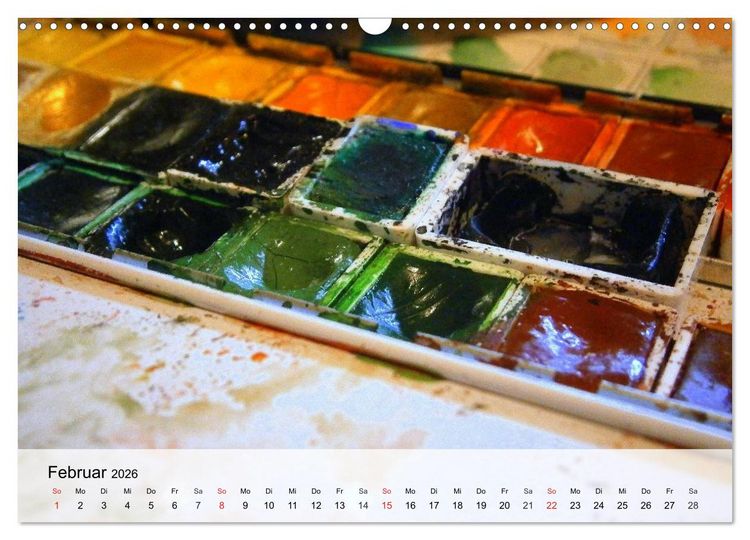 Produktbild: Malen. Impressionen aus der Welt der Farben (Wandkalender 2026 DIN A3 quer), CALVENDO Monatskalender