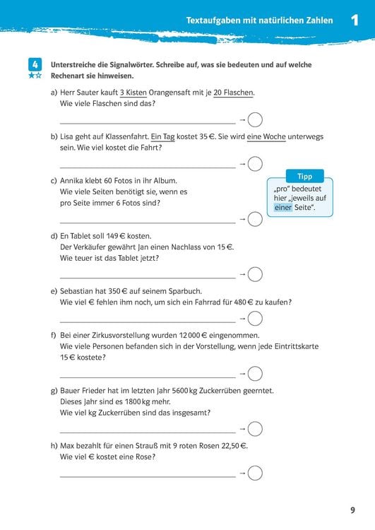 Produktbild: Klett 10-Minuten-Training Mathematik Textaufgaben 5. Klasse