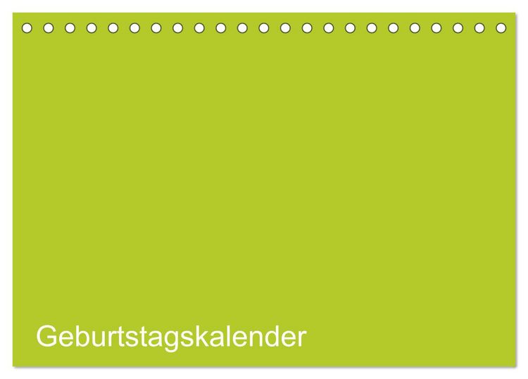 Produktbild: Bastel-Geburtstagskalender gr&uuml;n / Geburtstagskalender (Tischkalender 2026 DIN A5 quer), CALVENDO Monatskalender