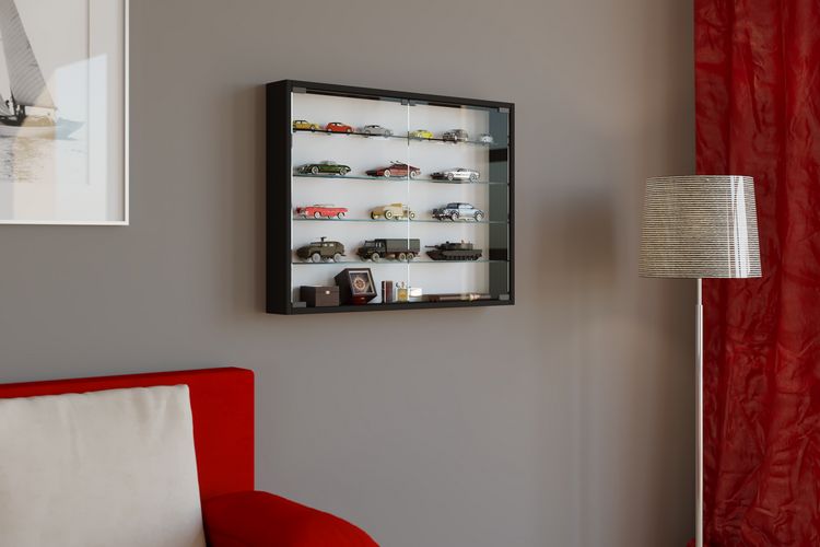 Produktbild: H&auml;ngevitrine Wandvitrine Sammel Deko Mandosa L