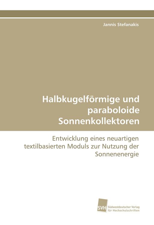 Produktbild: Halbkugelf&ouml;rmige und paraboloide Sonnenkollektoren