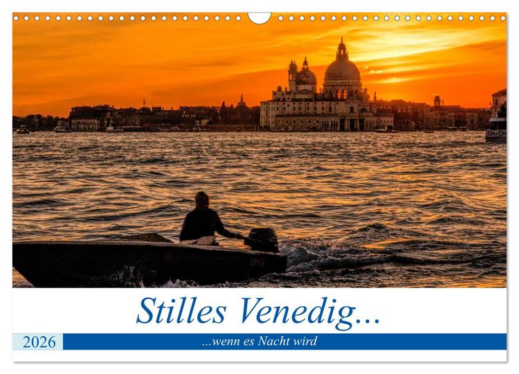 Produktbild: Stilles Venedig wenn es Nacht wird (Wandkalender 2026 DIN A3 quer), CALVENDO Monatskalender