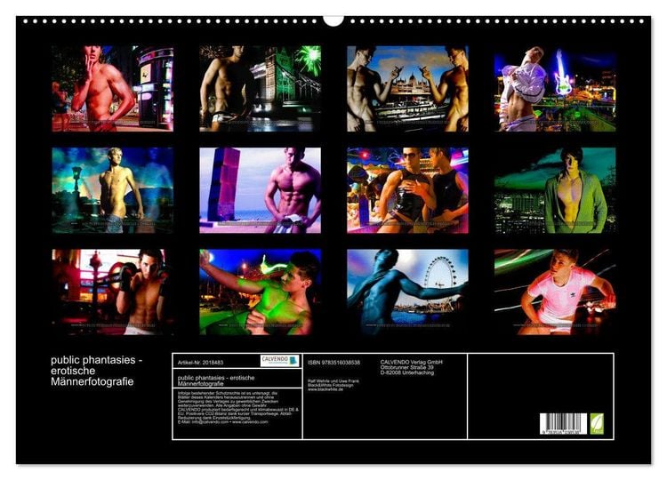 Produktbild: public phantasies - erotische M&auml;nnerfotografie (Wandkalender 2026 DIN A2 quer), CALVENDO Monatskalender